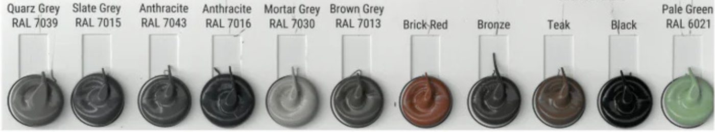 Sealant colour chart